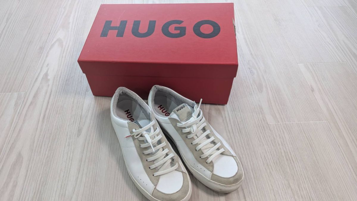 Hugo Boss ロートップスニーカー レザー&スエード 4063534739729 Size: 26 Color: ホワイト拍卖