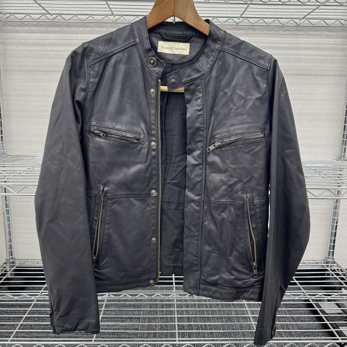 C419-I76-388 Journal Standard ジャーナルスタンダード レディース ライダース レザージャケット アウター ブラック IE拍卖