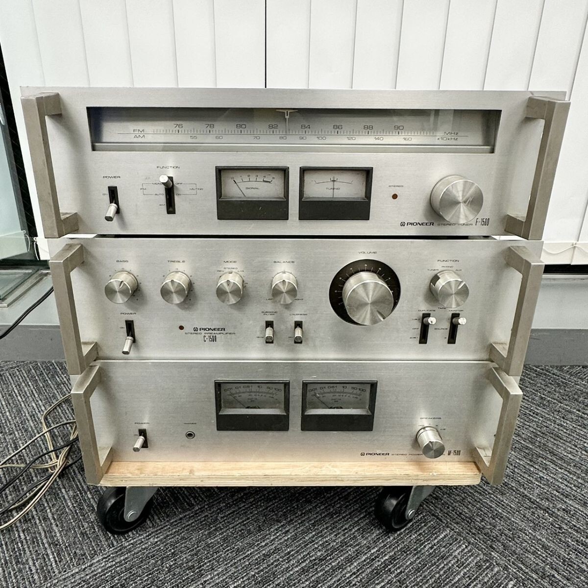 D008-W6-3556 PIONEER パイオニア M-1500 パワーアンプ C-1500 プリアンプ F-1500 チューナー オーディオ機器 3点セット IJ拍卖