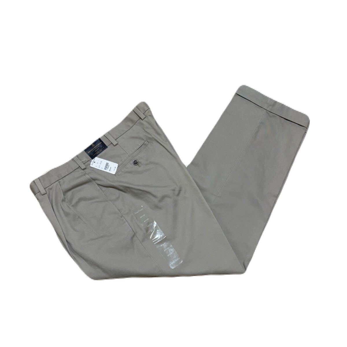 新品タグ付き BROOKS BROTHERS パンツ ボトムス エリオット スラックス コットン100 綿パン w40 l30拍卖