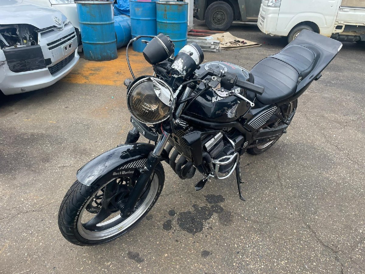 新潟 カワサキ バリオス 1型  平成5年 ZR250A 250cc 25214km  事故車 現状車拍卖