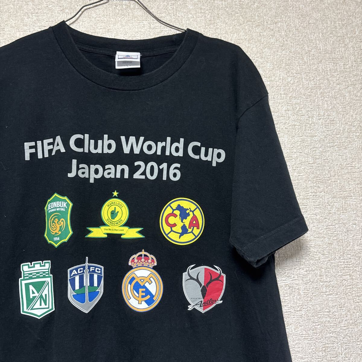 2016クラブワールドカップ レアルマドリードvs鹿島アントラーズ Tシャツ メンズLサイズ拍卖