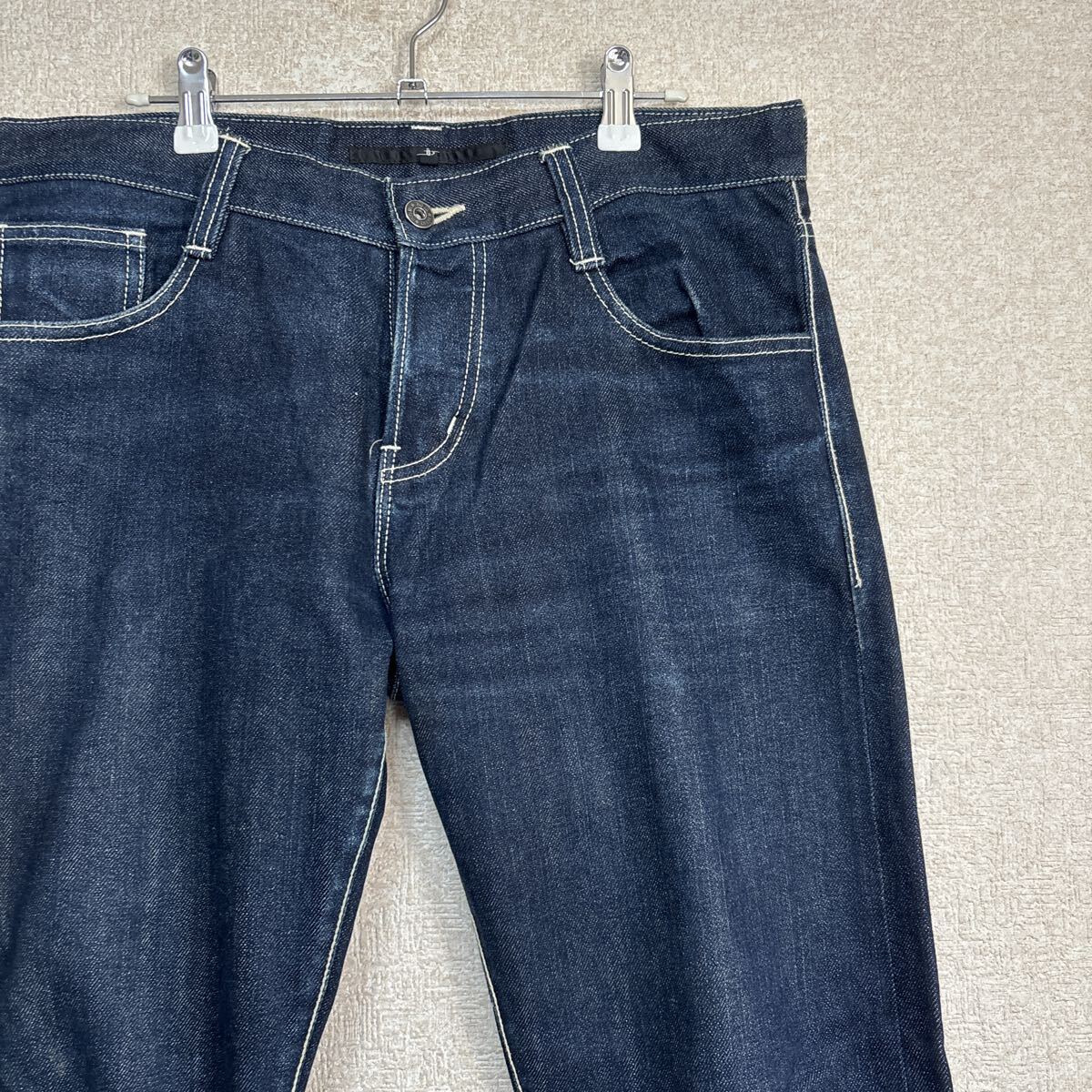 【カットオフ仕様】 NO ID. ノーアイディー 濃紺 赤耳 セルビッチ デニムパンツ サイズ3 メンズLサイズ相当拍卖