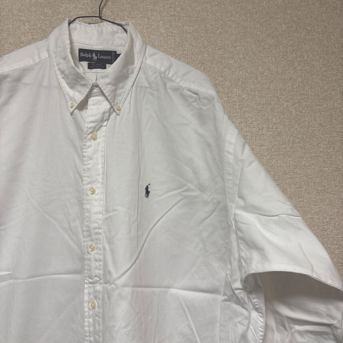 90s 【ビッグシルエット】 Ralph Lauren ラルフローレン BLAIRE 100% ボタンダウンシャツ オックスフォード 長袖シャツ XLサイズ拍卖