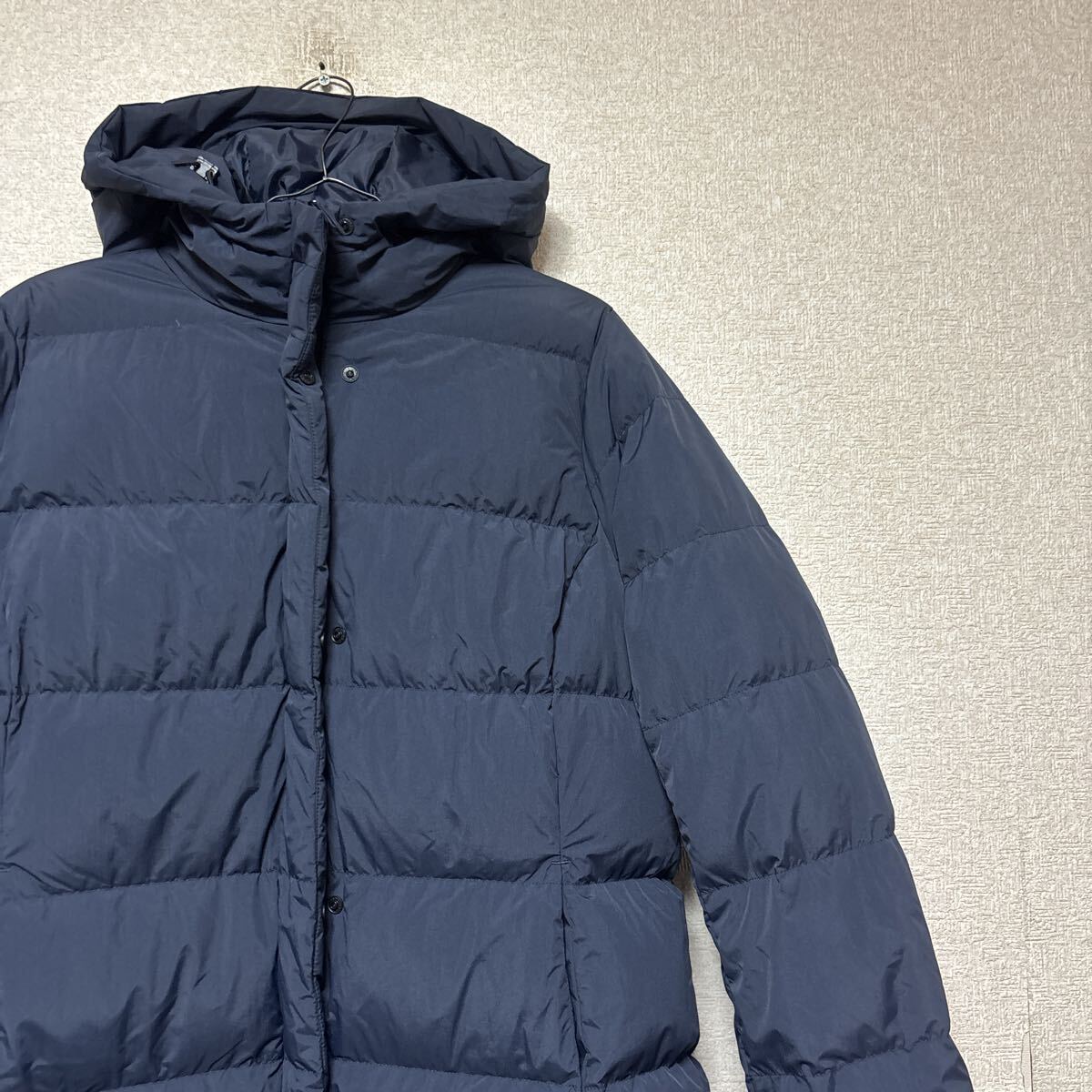 TOPVALU トップバリュ ダウンコート ダウンジャケット フード付き レディースLLサイズ TV0937A20A0 紺 ネイビー拍卖