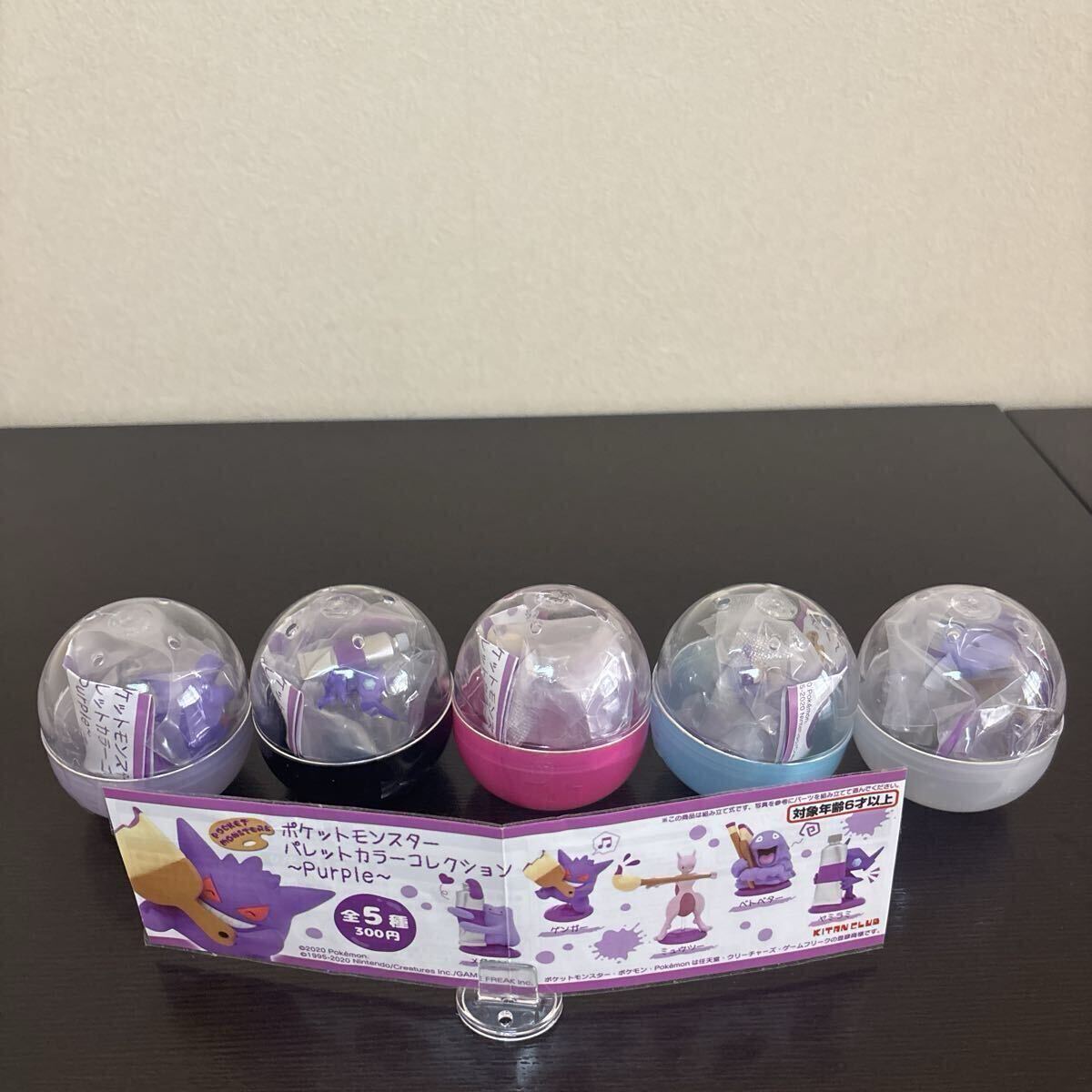 パレットカラーコレクション Purple 未開封 全5種 ゲンガー メタモン ベトベター ミュウツー ヤミラミ フィギュア ポケモン拍卖