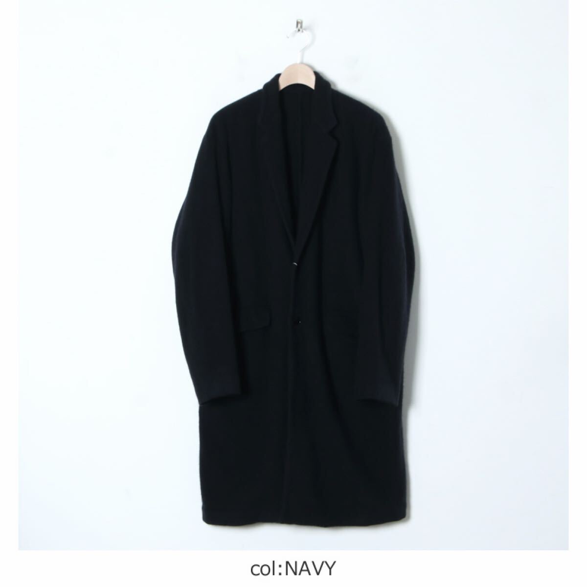 新品未使用 comoli 製品染 カシミヤ チェスターコート拍卖