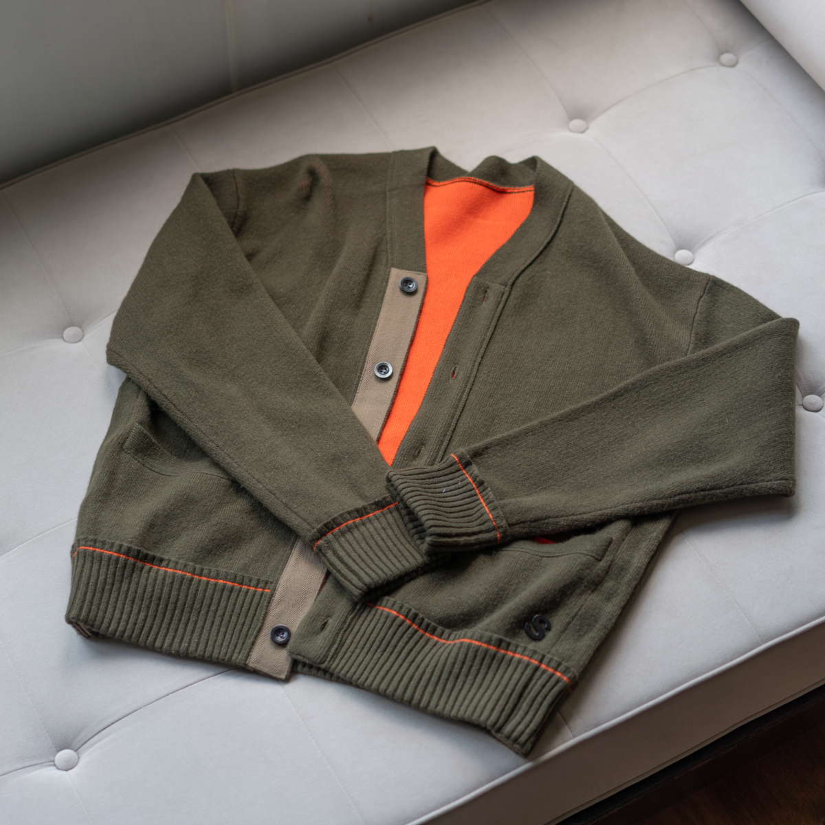 sacai / サカイ / Sスタッズ コットンカシミヤ ニットカーディガン / サイズ1 / ほぼ未使用拍卖