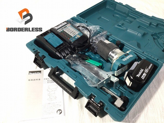 ☆未使用品☆makita マキタ 18V 充電式トリマ RT50DRG バッテリー(18V 6.0Ah)充電器 ケース付き ルーター 木材加工 面取り 116197116197拍卖