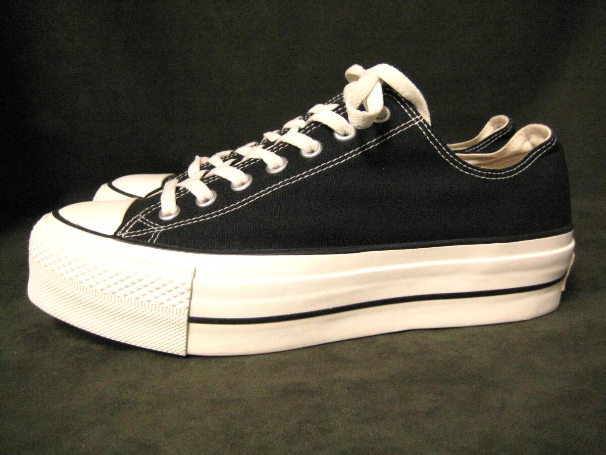 未使用 厚底CONVERSE コンバース  9 1/2 (27.5cm)  ブラック拍卖
