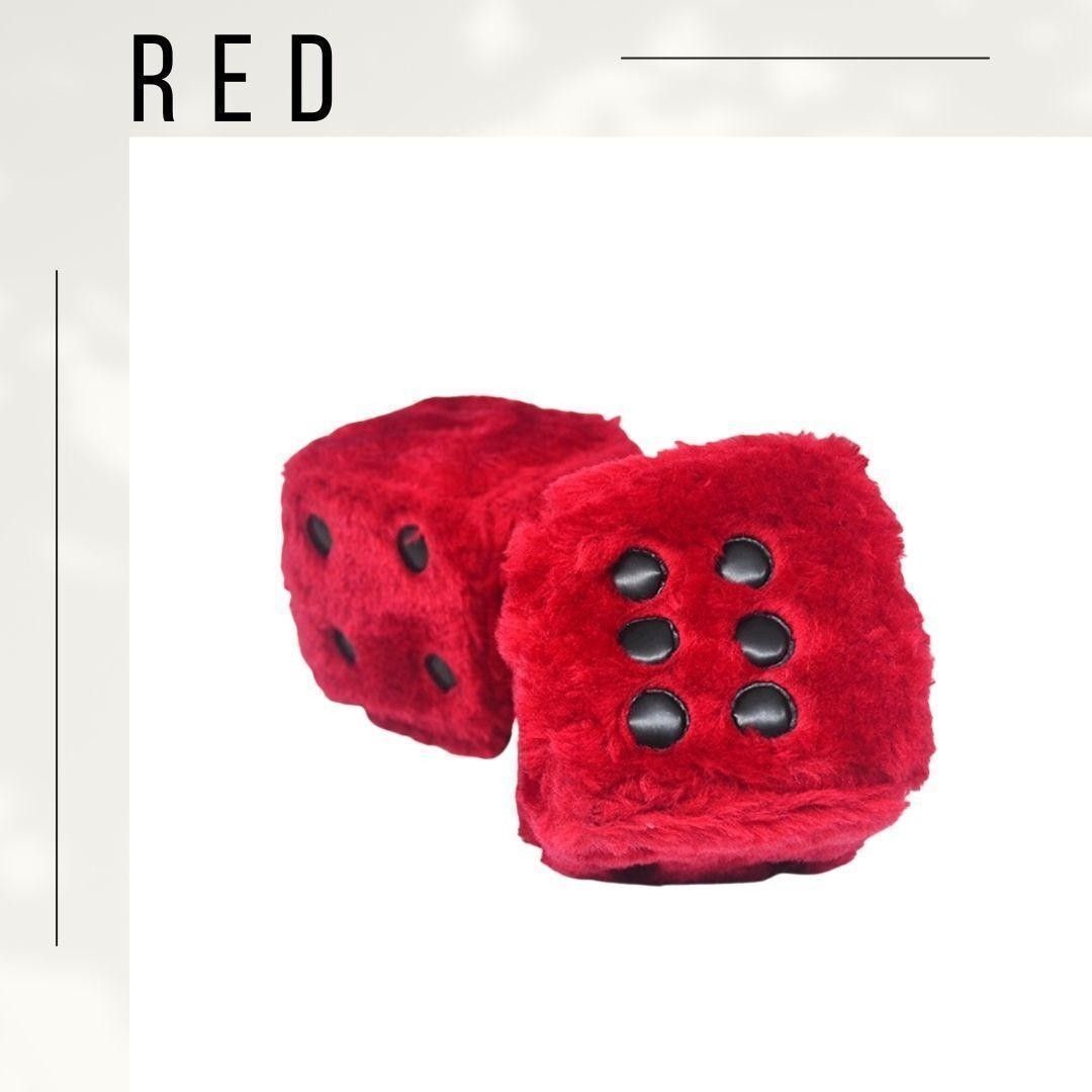 サイコロ ハンギングファジーダイス サイコロ 車 赤 ふわふわ さいころ ぬいぐるみ レッド あか もふもふ カーアクセサリー拍卖