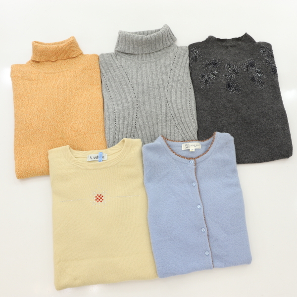 ☆カシミヤ100%セーター&カーディガン5枚組セット拍卖