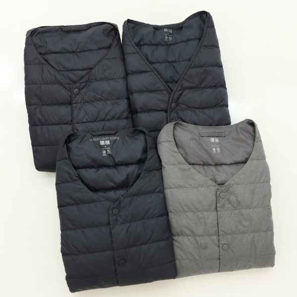 ☆ノーカラ― ユニクロ ダウンベスト4枚組 拍卖