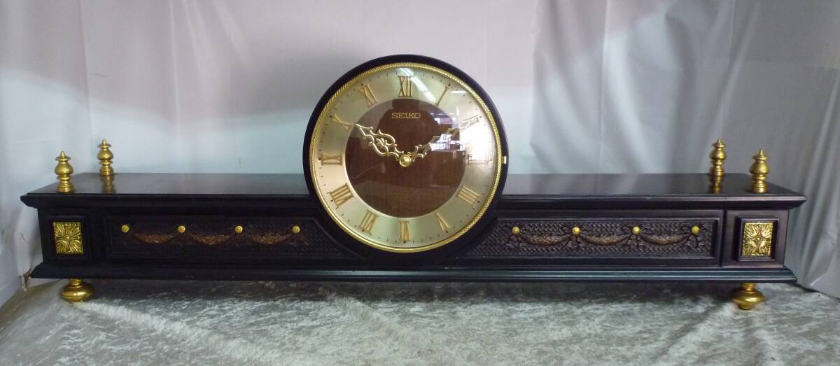 A10-175 SEIKO (セイコー) 置時計 【TCH352】WESTMINSTER CHIME TRANSISTOR / ウエストミンスターチャイム クォーツ アンティーク 拍卖