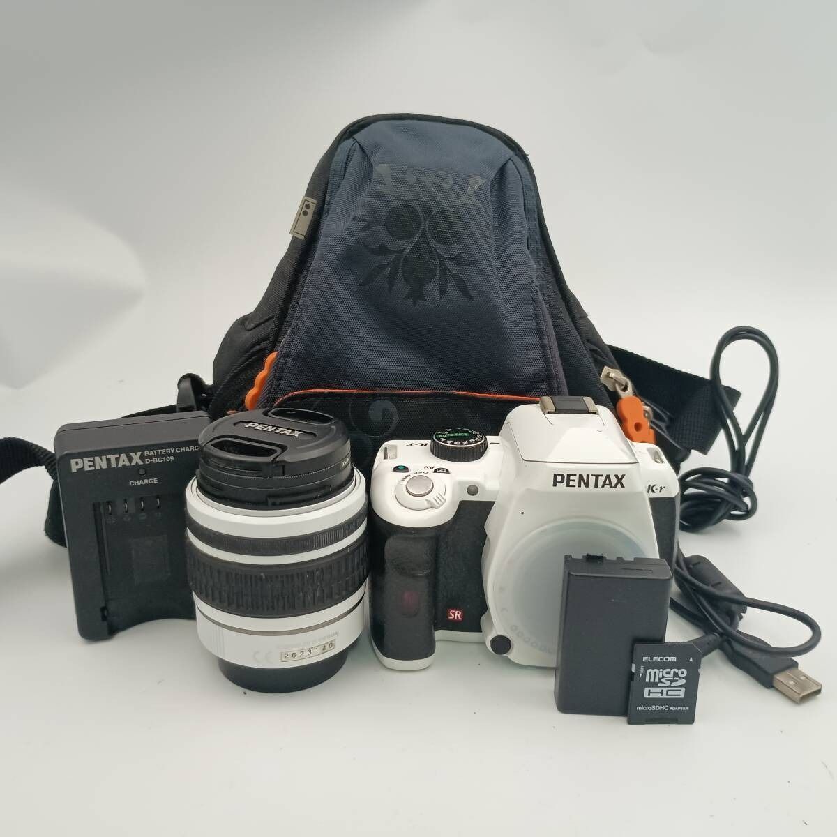 Pentax K-r Body Lens Set White DIGITAL Camera ペンタックス 一眼レフカメラセット 白拍卖
