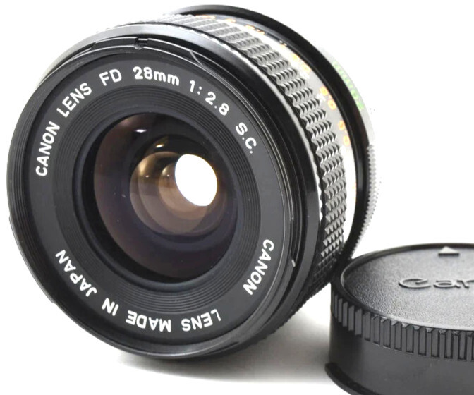 Canon キヤノン FD 28mm F/2.8 Black レンズ 動作確認済み拍卖