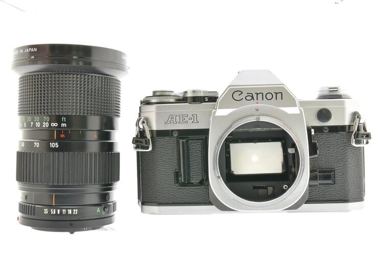Canon キヤノン AE-1 New FD 35-105mm F3.5 動作確認済み フイルムカメラ拍卖
