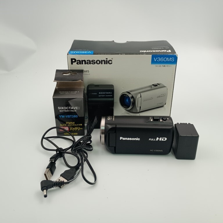 Panasonic FULL HD HC-V360MS 黒 デジタルビデオカメラ拍卖
