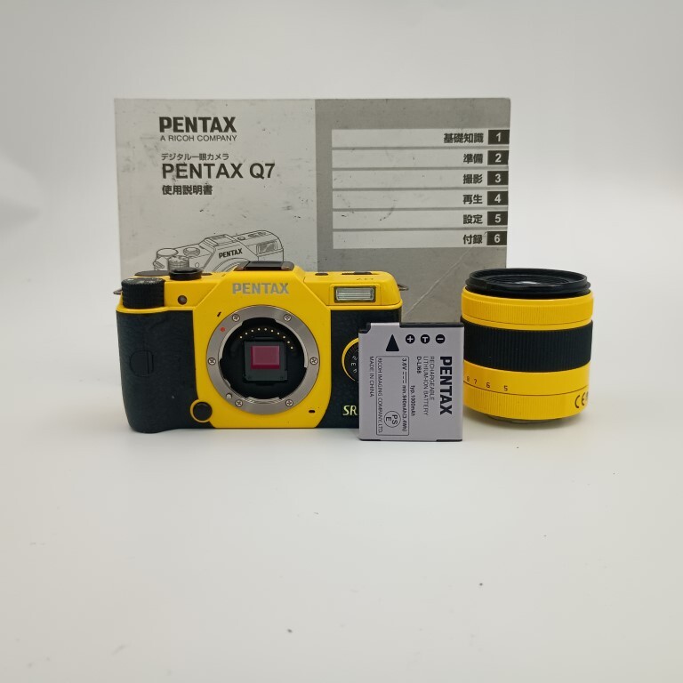 PENTAX Q7 黄色 ミラーレス 一眼レフ デジタルカメラ SMC 2.8-4.5 5-15mm ED AL IF レンズ 〇拍卖