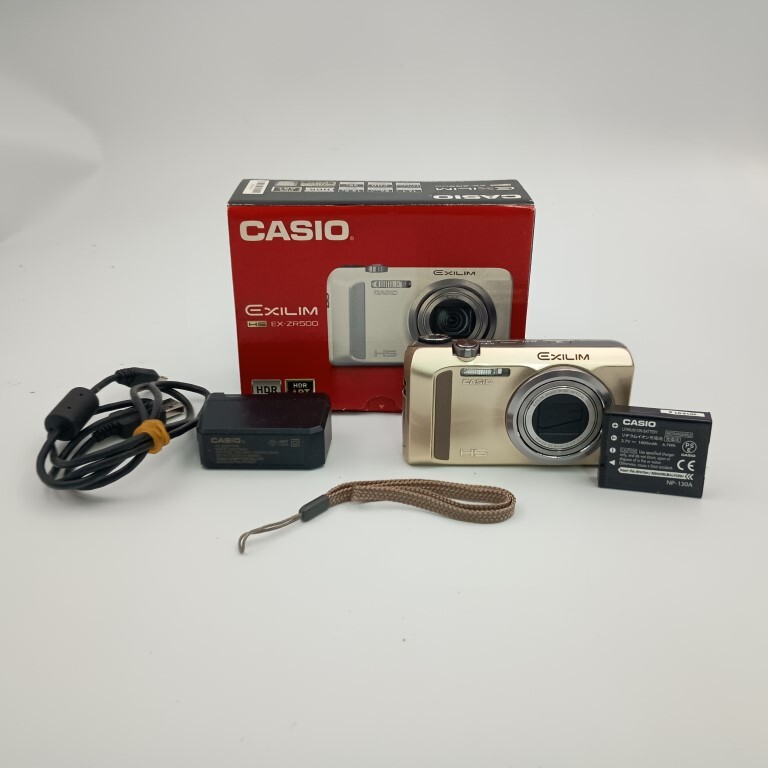 Casio EXILIM EX-ZR500 ゴールド コンパクトデジタルカメラ拍卖