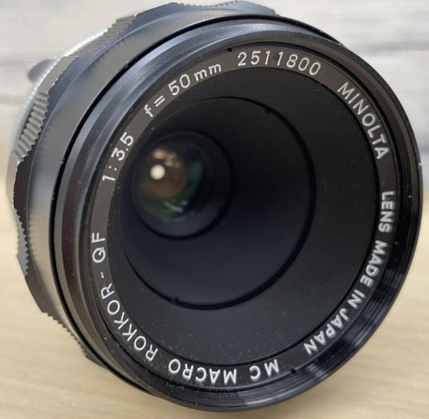 Minolta ミノルタ Macro Rokkor-QF 50mm F3.5 Black レンズ 動作確認済み拍卖