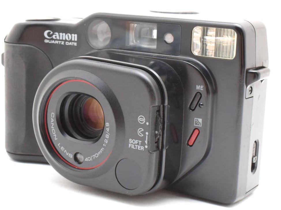Canon キヤノン autoboy TELE QD Black フィルムカメラ 動作確認済み拍卖