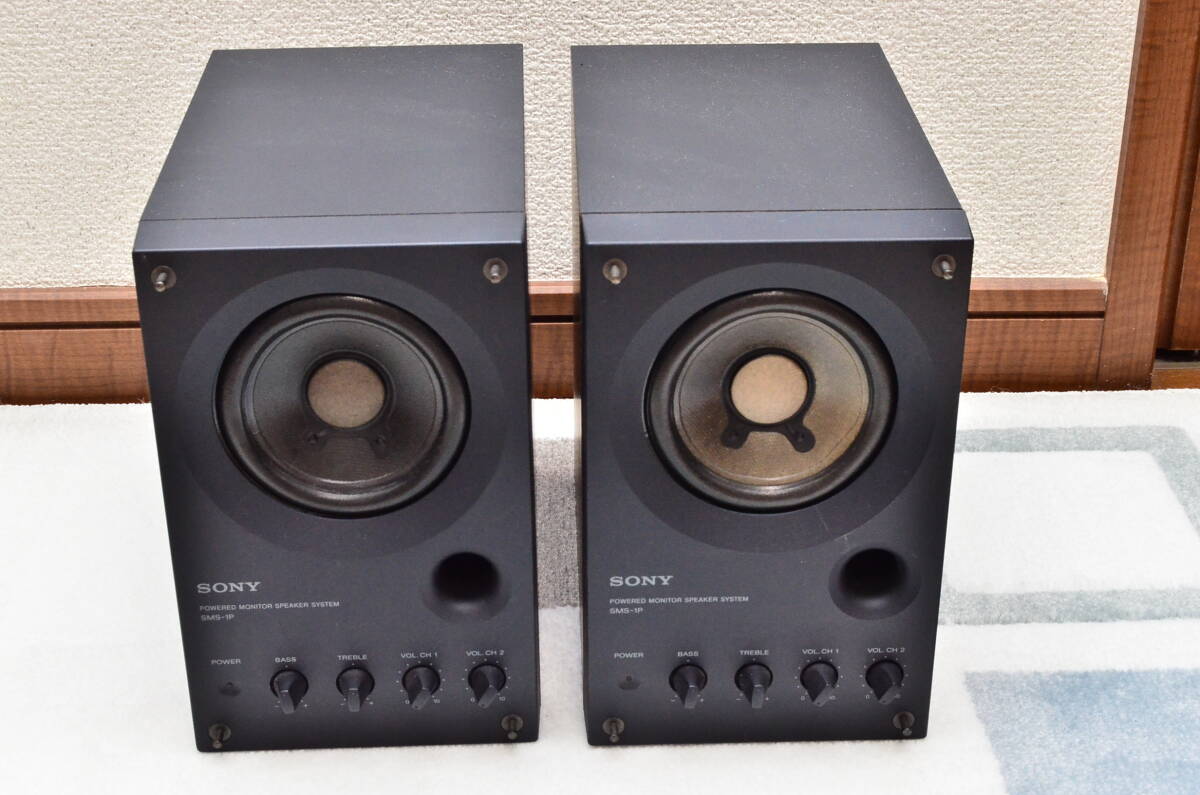 SONY POWERD MONITOR SPEAKER SYSYTEM SMS-1Pペア 美品 1拍卖