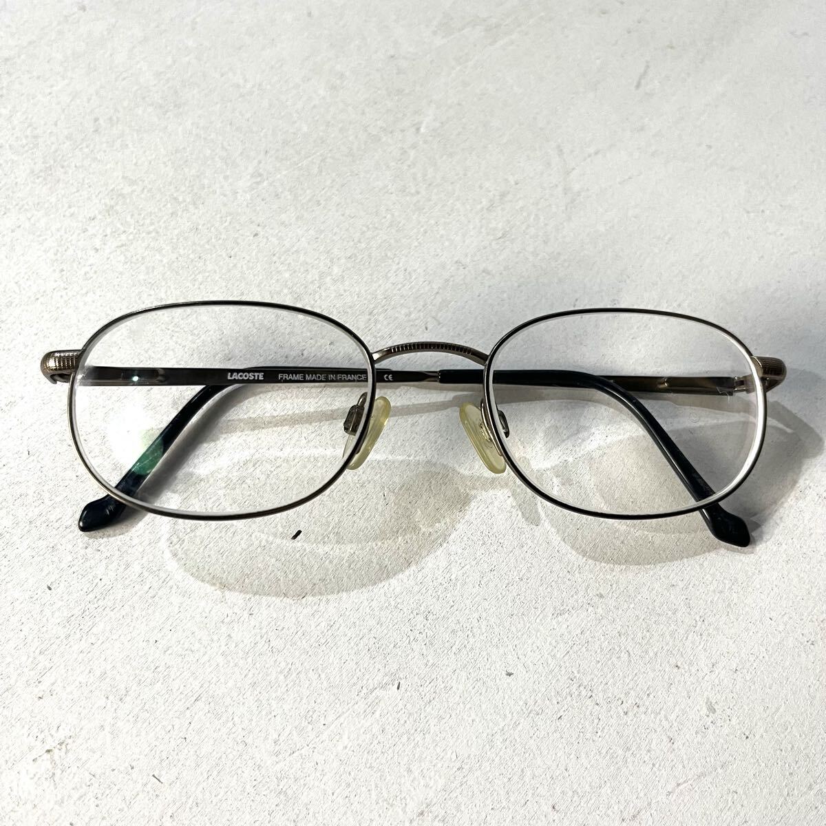 LACOSTE 眼鏡 メガネ フランス製 ラコステ CLUB7306 度入り メタルフレーム フルリム チタン アイウェア 【レターパックプラス郵送可】#208拍卖