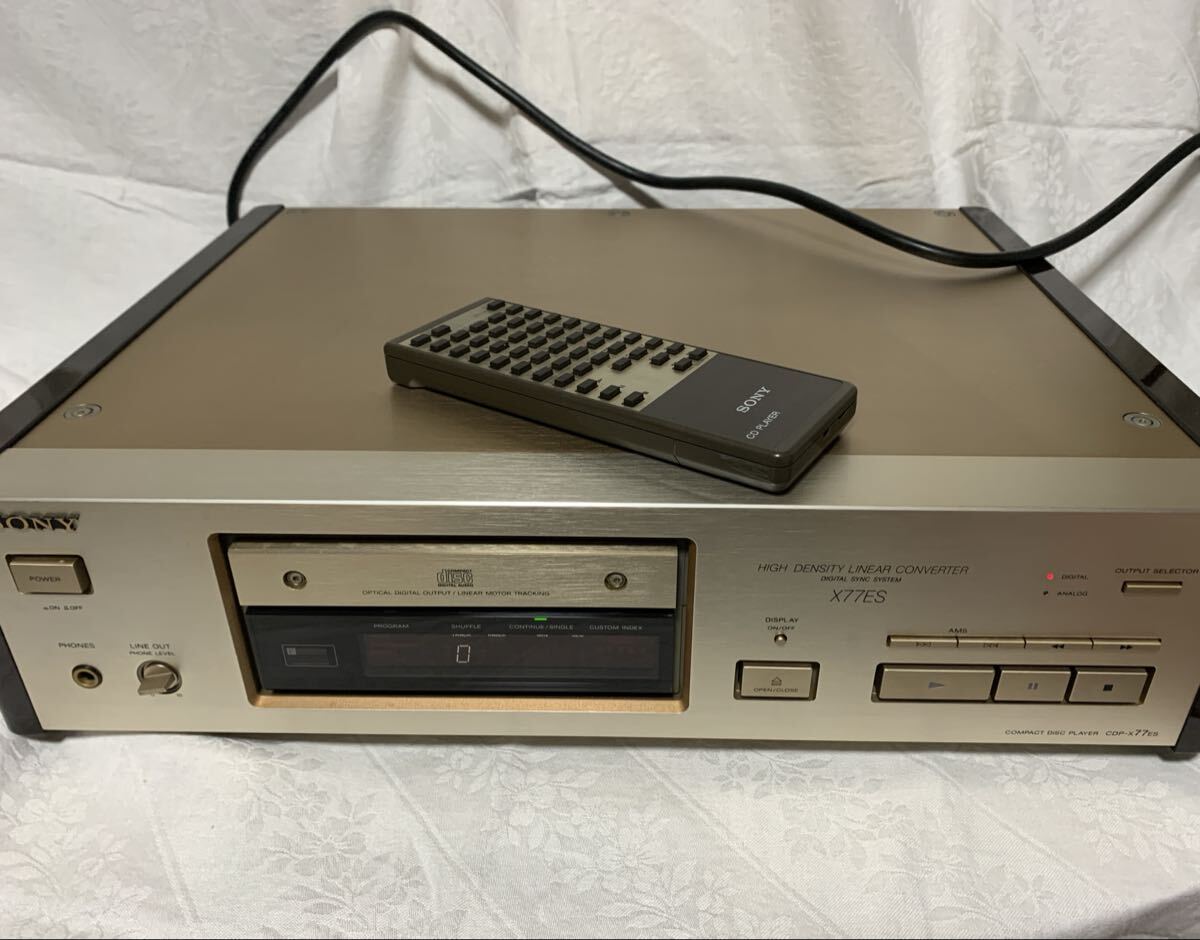 Sony CDP X77ES CDプレーヤー ソニー オーディオ機器 通電確認済み リモコン拍卖