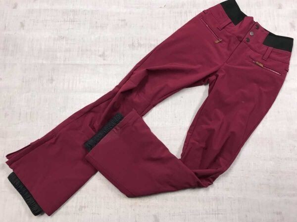 ロキシー ROXY スポーツ アウトドア スキー スノーボード フレア ブーツカット パンツ ボトムス レディース 裾・雪よけ付き S 赤拍卖