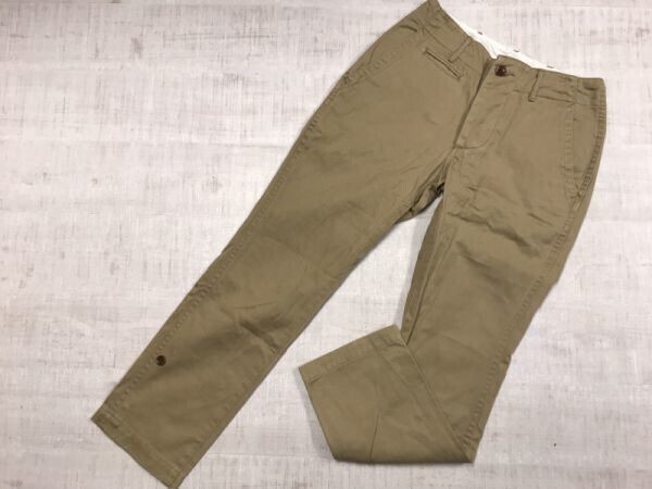 アメリカーナ Americana アメカジ オーセンティック テーパード ロールアップ チノパンツ レディース 日本製 コットン100% 27 ベージュ拍卖