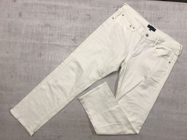 アンタイトル UNTITLED カジュアルモード クワイエットラグジュアリー スリムストレート ホワイトデニム パンツ ボトムス レディース 44 白拍卖