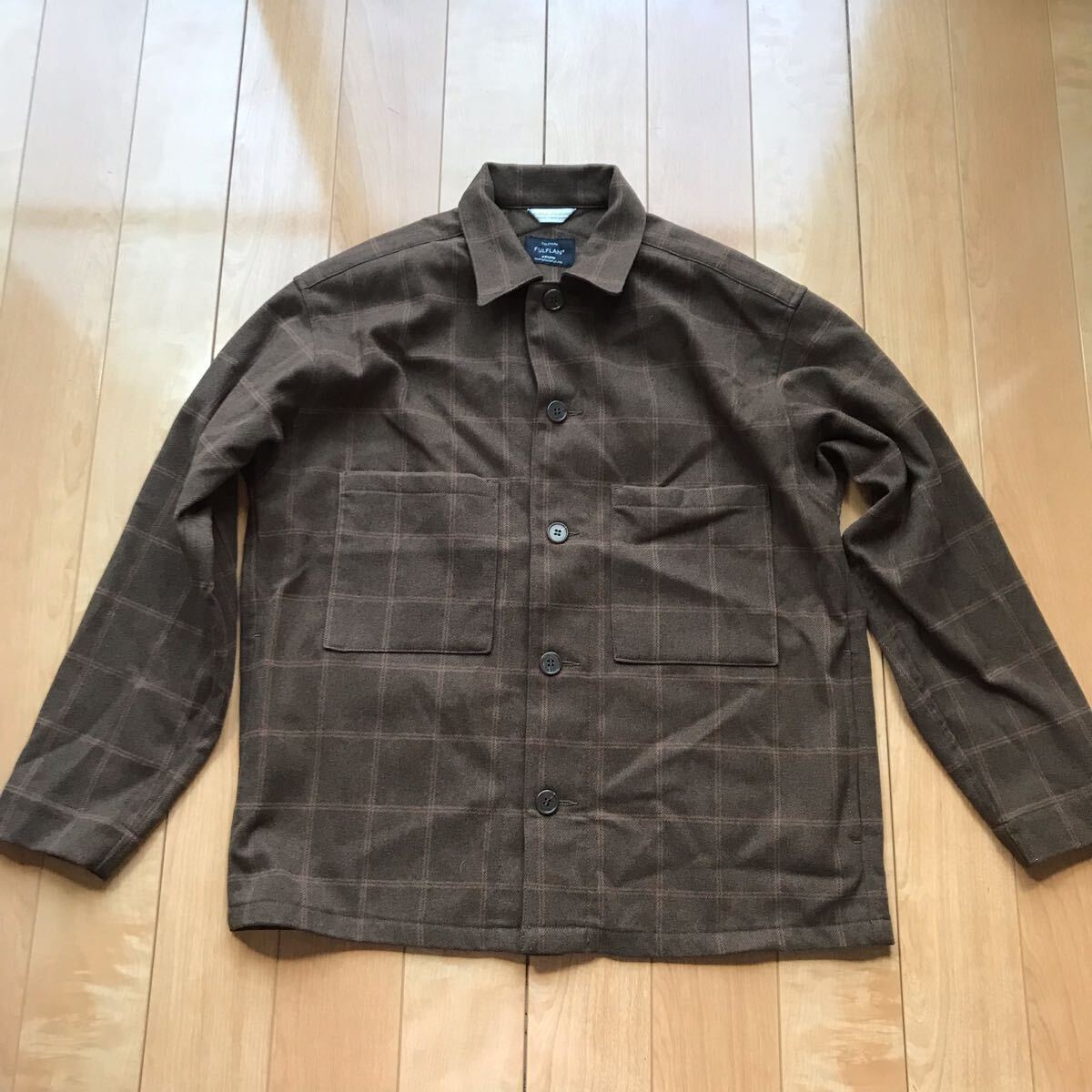 ジャーナルスタンド×テイジン シャツジャケット 025-1-418 メンズ S ブラウン チェック拍卖