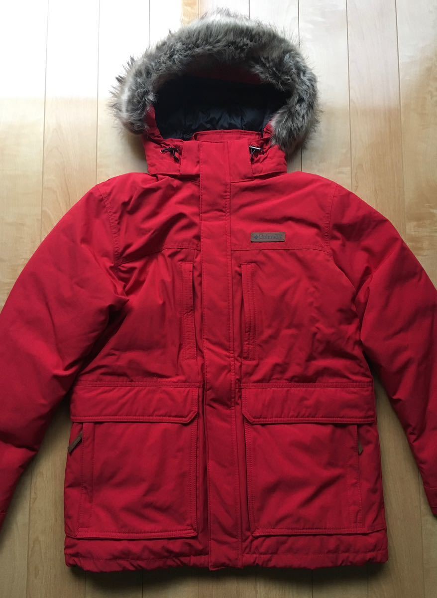 コロンビア マーカムピークジャケット033-5-21 2定価24200円 レッド メンズ L キャンプ Columbia ダウンジャケット拍卖