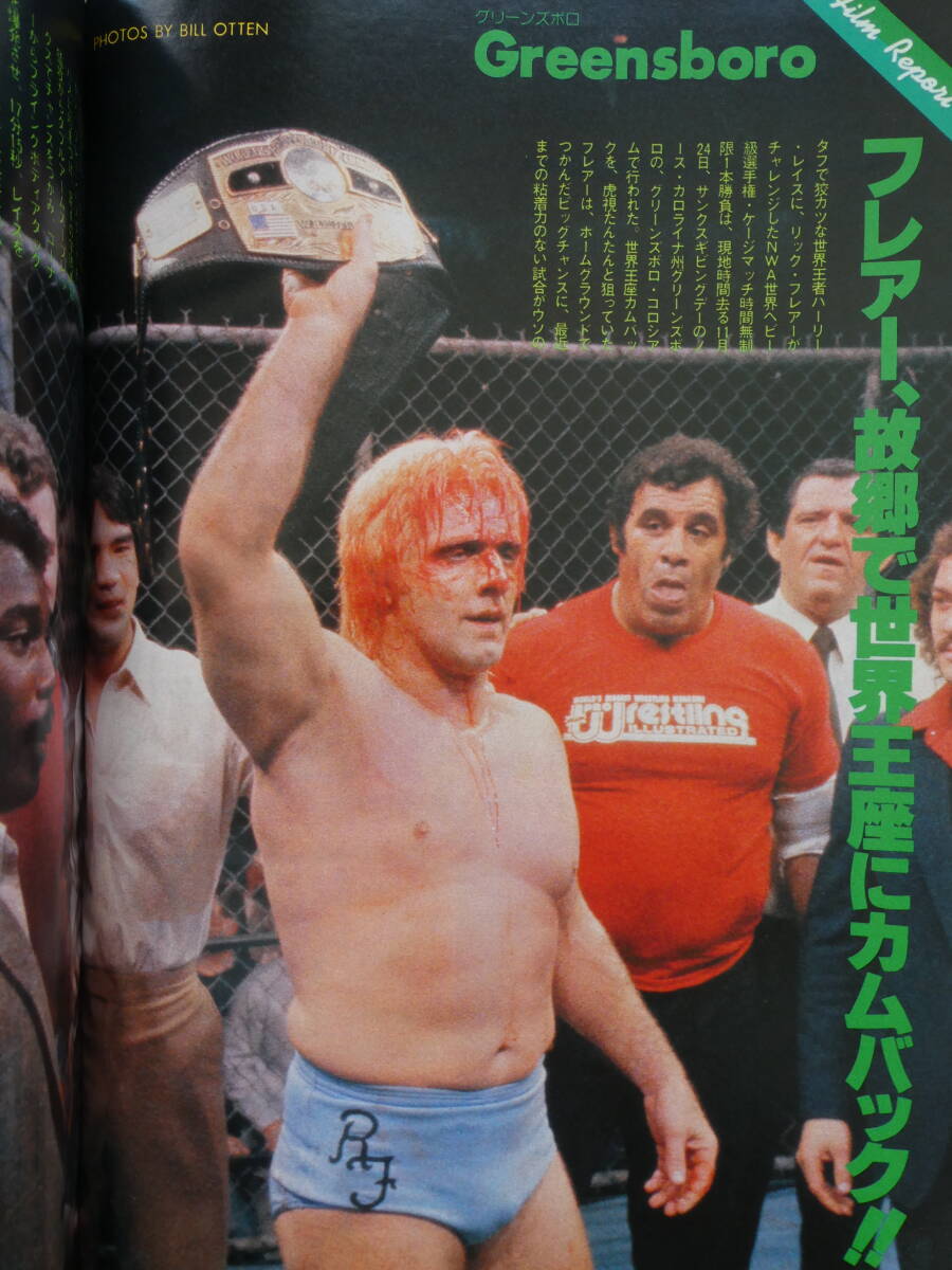 デラックス・プロレス1984年2月号 リック・フレアー、故郷でNWA世界王座にカムバック ケージマッチ ハーリー・レイスVSリック・フレアー拍卖