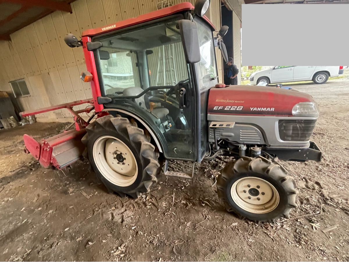 ヤンマー トラクター EF228 使用時間377h 28馬力 4WD パワステ 自動水平 キャビン 逆転 栃木発 美品拍卖