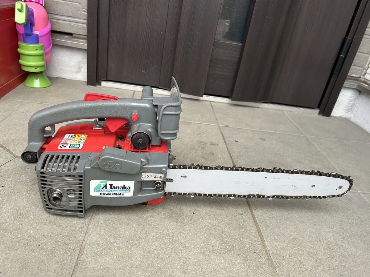 タナカ/TANAKA製 エンジンチェンソー PMS-330A エンジンチェーンソー PMS-330A 新品のチェーン1個付き拍卖