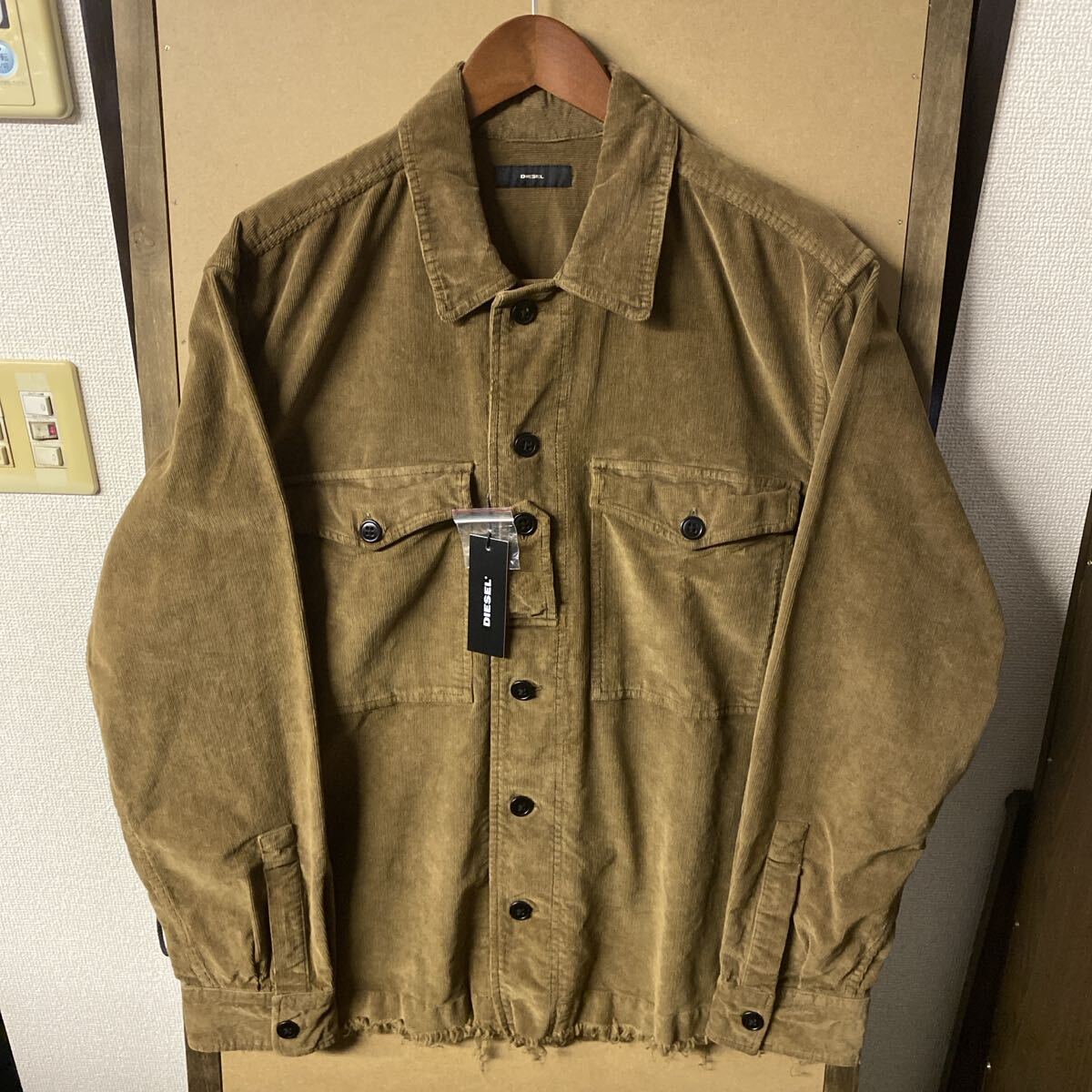 【新品】DIESEL デザイン コーデュロイ シャツブルゾン Lサイズ拍卖