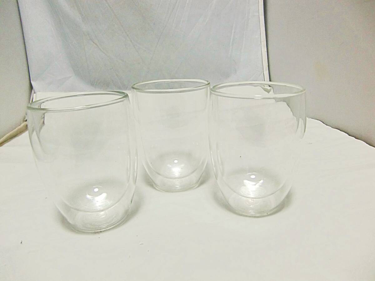 bodum PAVINA ダブルウォールグラス 3個 クリスタルグラス ボダム拍卖