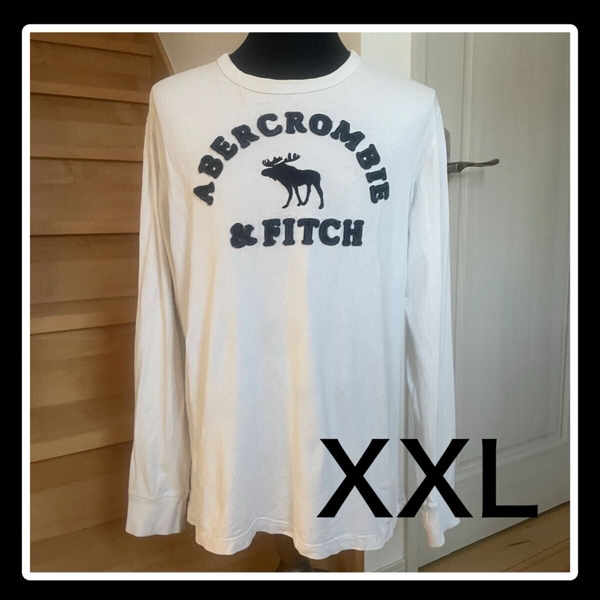 希少サイズ XXL/ アバクロンビー&フィッチ メンズ トップス 長袖Tシャツ 刺繍 ロゴ アメカジ サーフ/m l xl アバクロ ビンテージ ロンT拍卖