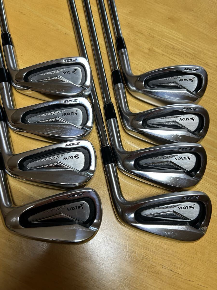 名器-美品☆スリクソンZ585アイアン★希少メーカーカスタム/デザインチューニングNS980-R★5番〜SW-8本セット★送料込拍卖