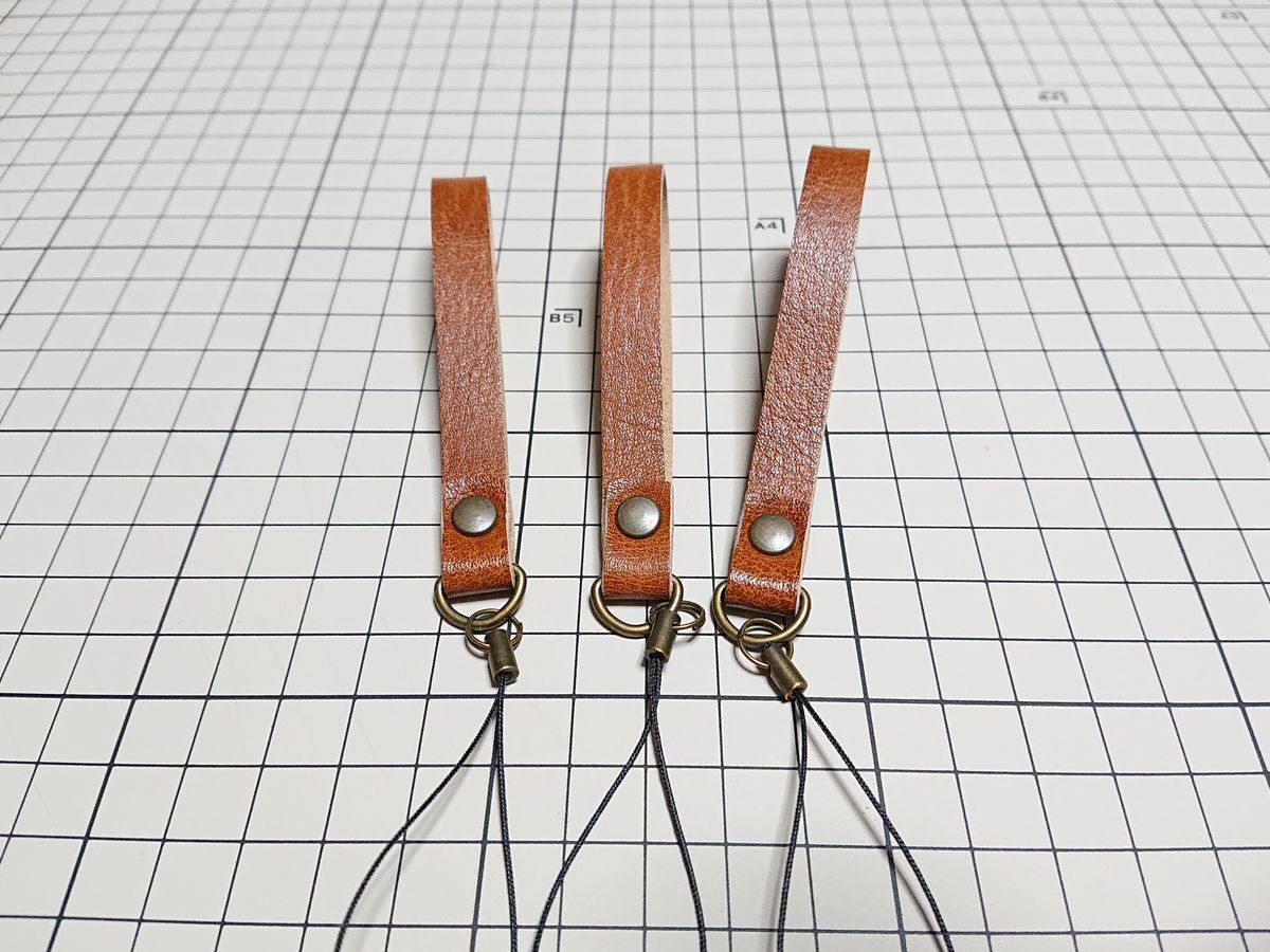 レザー◆本革 ストラップ 牛革 3本 10g O 茶系 アンティック拍卖