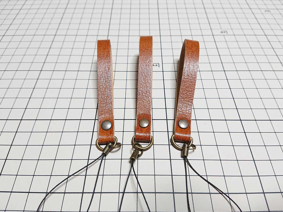 レザー◆本革 ストラップ 牛革 3本 10g P 茶系 アンティック拍卖