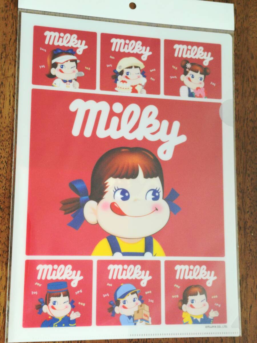 ◎非売品 未開封 ミルキー クリアファイル ペコちゃん 75周年 不二家拍卖