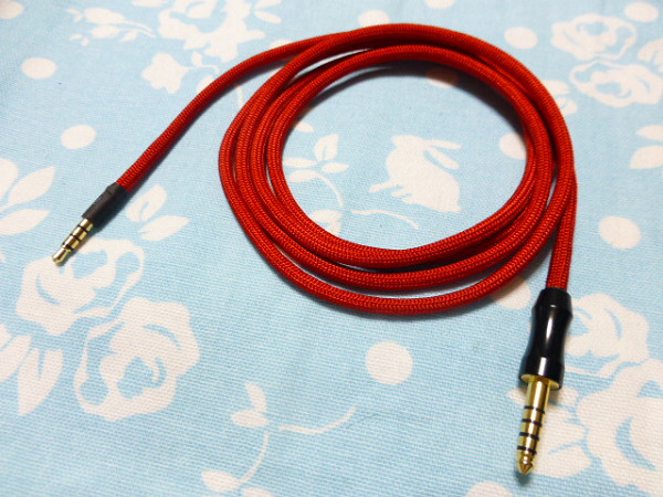 PM-3 HIFIMAN DEVA v-moda Crossfade M-100 / LP2 FOSTEX T60RP KH-KZ1000 3000 SE-MHR5 MOGAMI 2944 4.4mm5極 赤色スリーブ仕上 KENWOOD拍卖