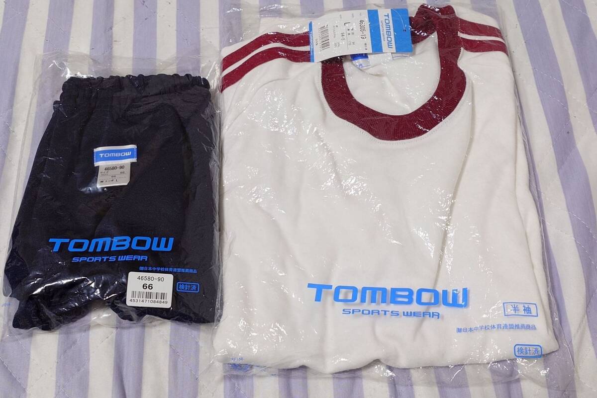 トンボ ブルマー エンジ 半袖体操服 セット  サイズL TOMBOW 拍卖