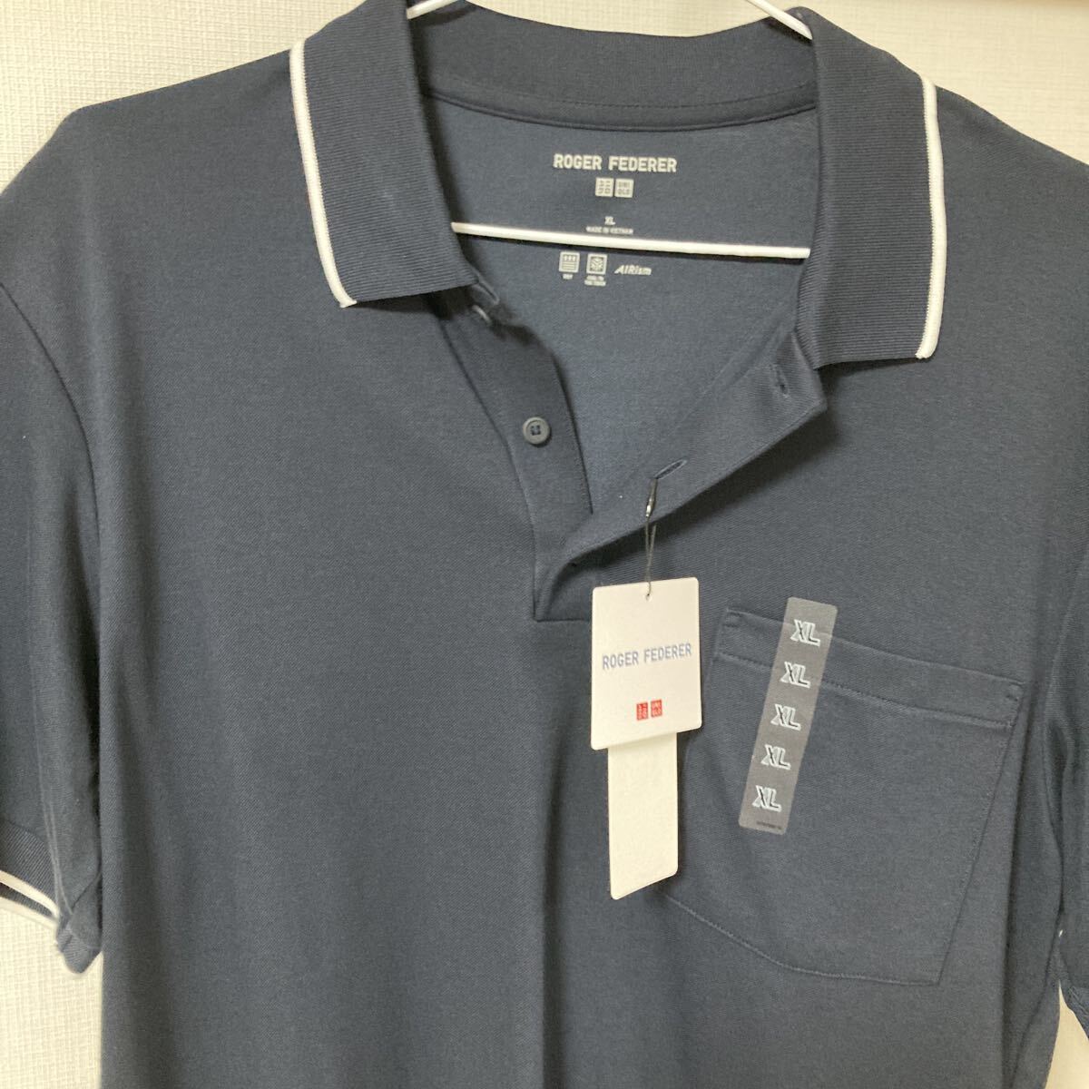 UNIQLO POGER FEDERER ネイビー 半袖ポロシャツ拍卖