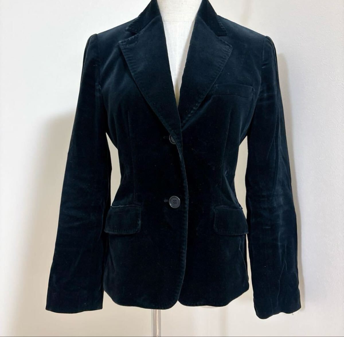PS Paul Smith WOMAN ポールスミスウーマン ベルベット ベロア 高級 テーラードジャケット 40 M ドット裏地 美品 パーティー 拍卖