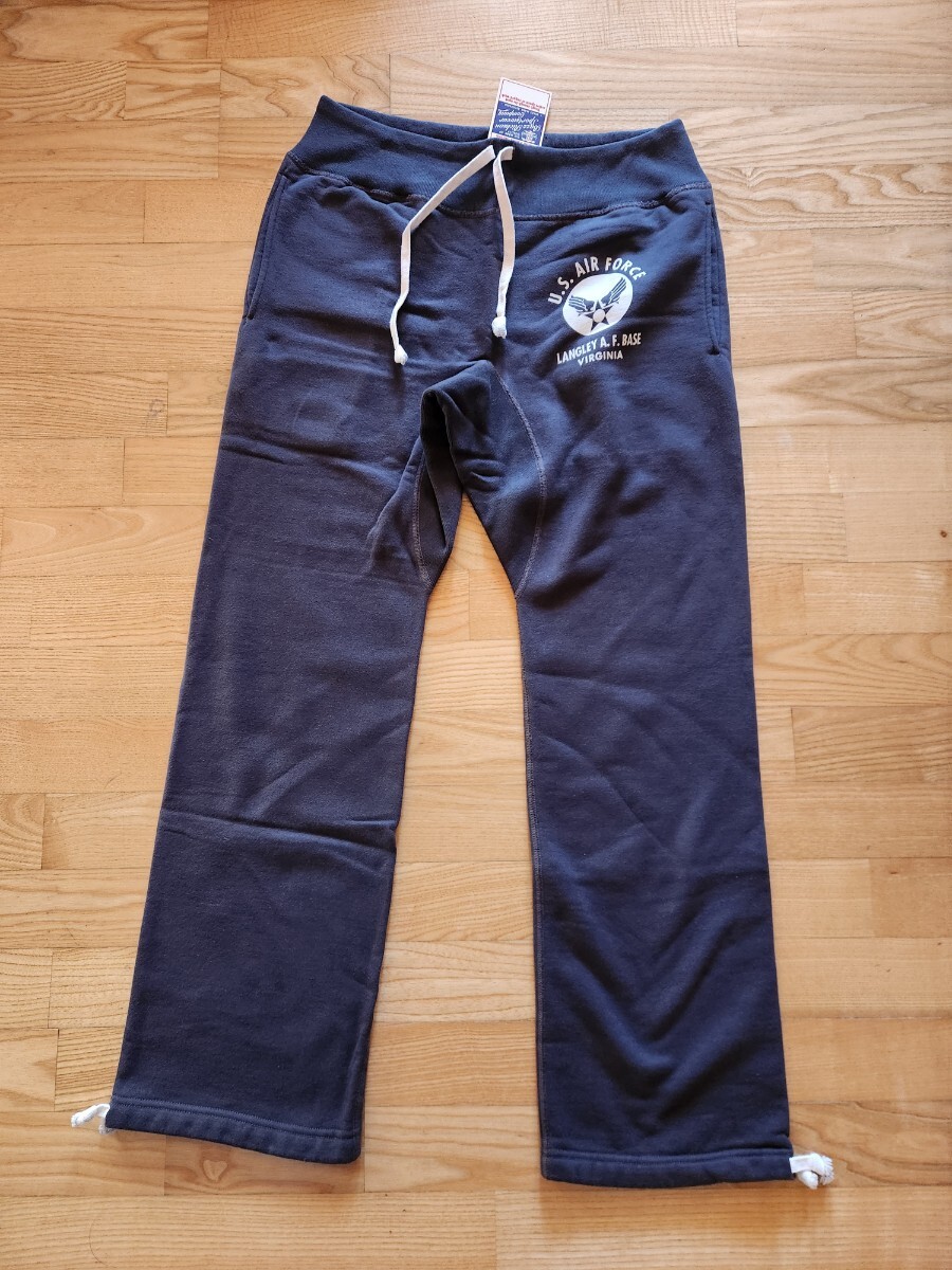 新作 送料込★東洋 BUZZ RICKSON'S バズリクソンズ BR40973 SWEAT PANTS U.S.AIR FORCE ミリタリー 厚手スウェットパンツ ブラック M拍卖