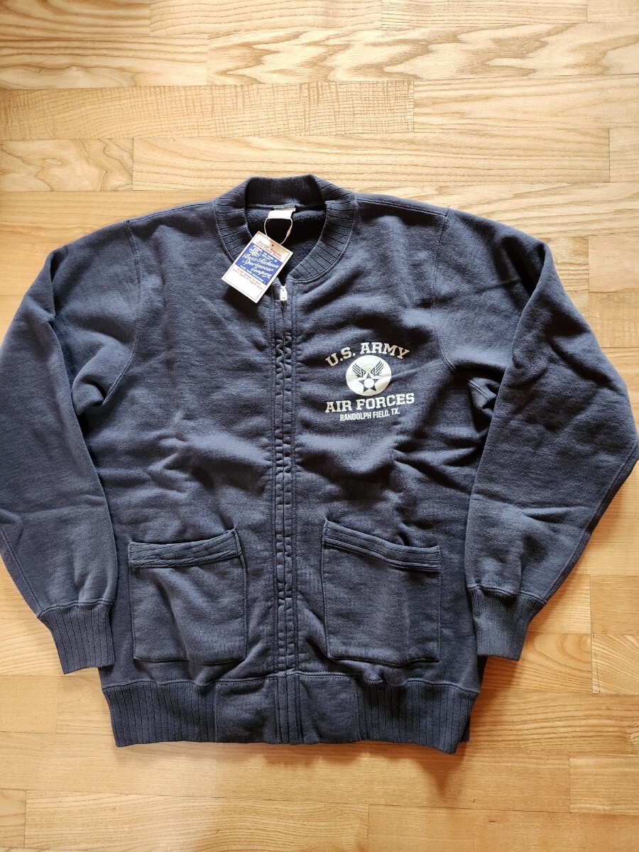 新作 送料込★東洋 BUZZ RICKSON'S バズリクソンズ BR65601 SET-IN ZIP SWEAT SHIRT U.S.ARMY AIR FORCES ジップスウェット ブラック XL拍卖